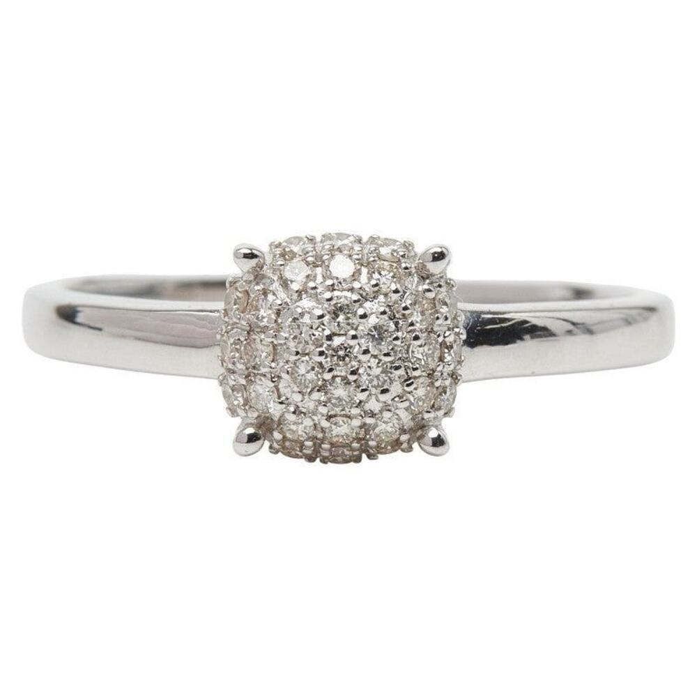 Unbranded Diamond 18K White Gold Ring Silver